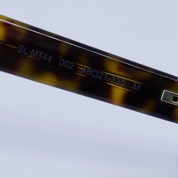 Saint Laurent SL M144 002 Sunglasses Havana Cat Eye Frame, Grey Lenses - Picture 9 of 10